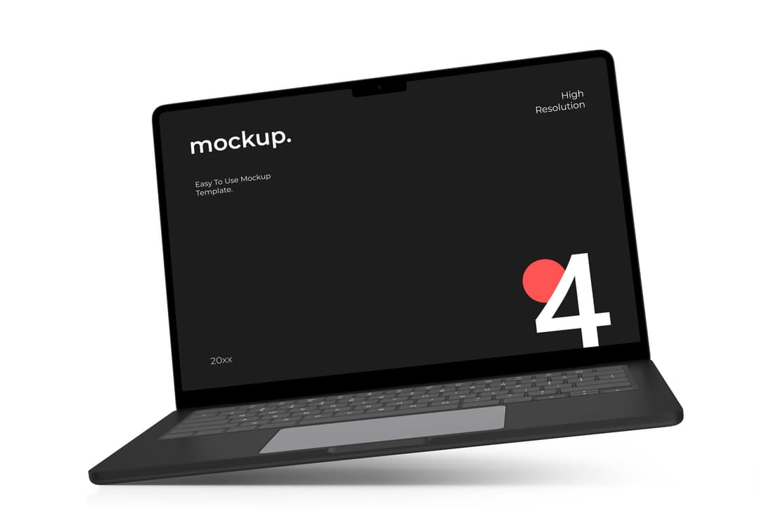 Floating Laptop Screen Mockup | MockupHive