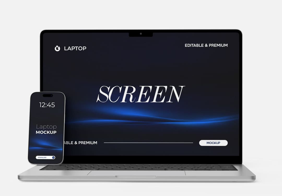 Responsive Laptop and Mobile Screen Mockup | MockupHive