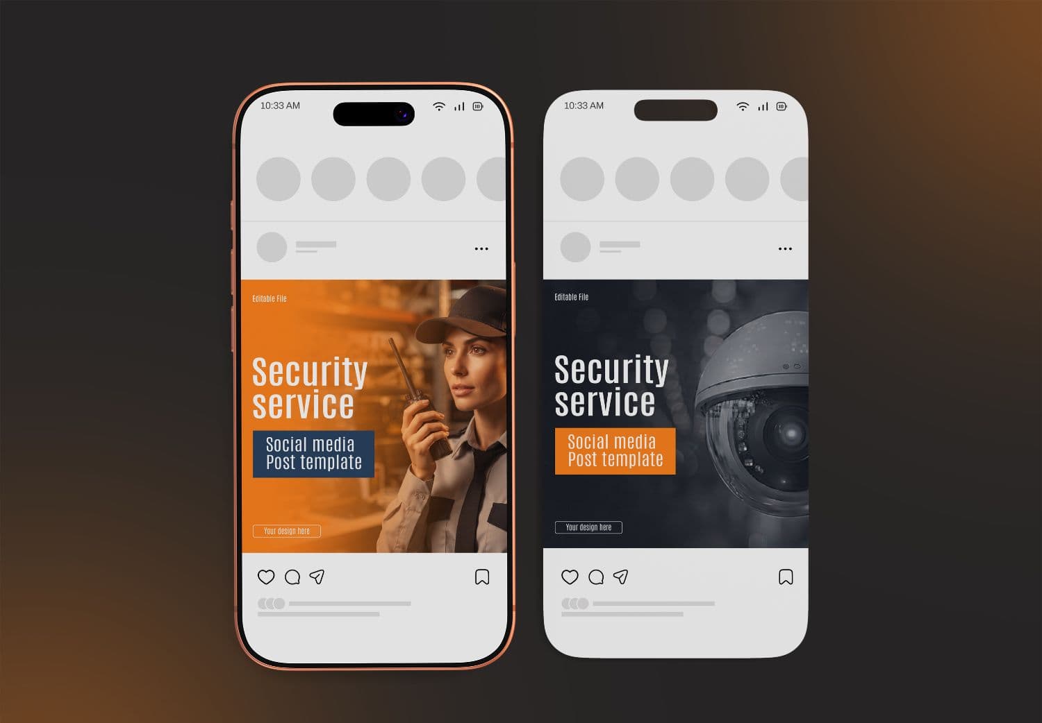 Dual Mobile Social Media Post Mockup