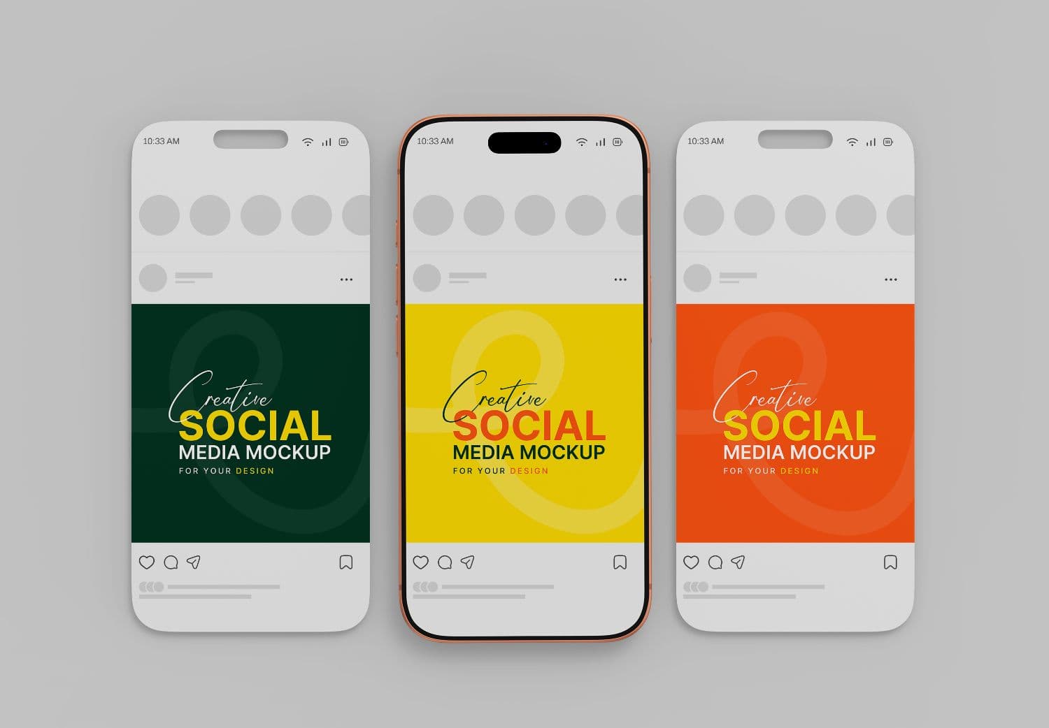 Social Media Story Screen Mockup for Instagram Post and Mobile Branding