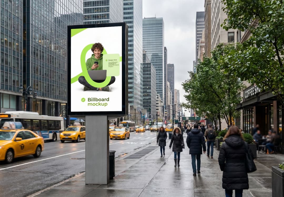 City Billboard Advertising Mockup