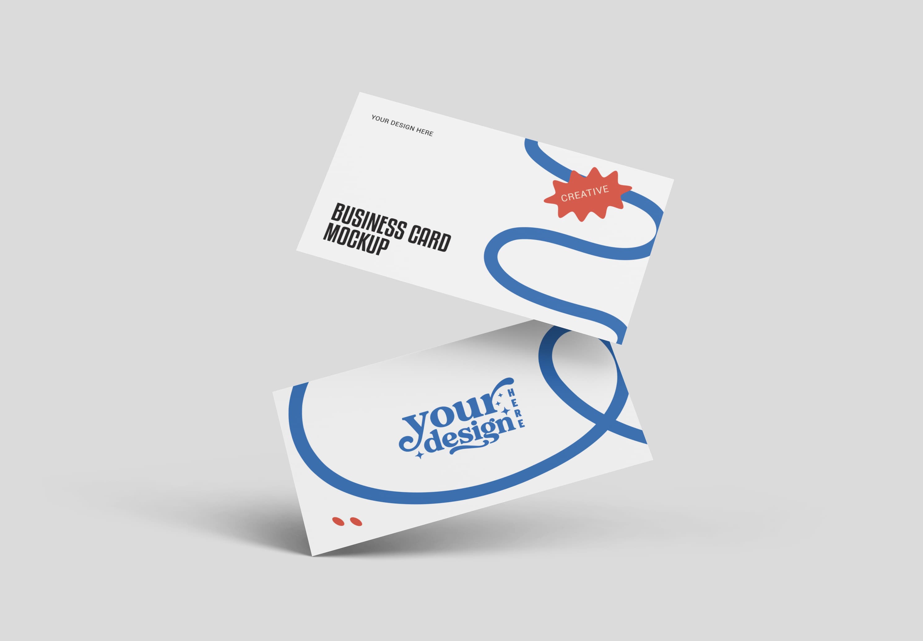 Floating Business Card Mockup – Modern Branding Presentation