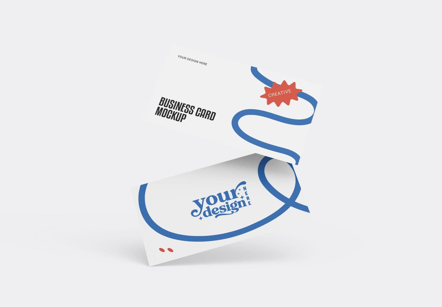 Floating Business Card Mockup – Modern Branding Presentation