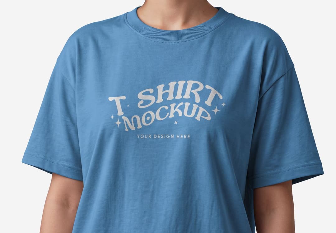 Classic T-Shirt Front Print Mockup