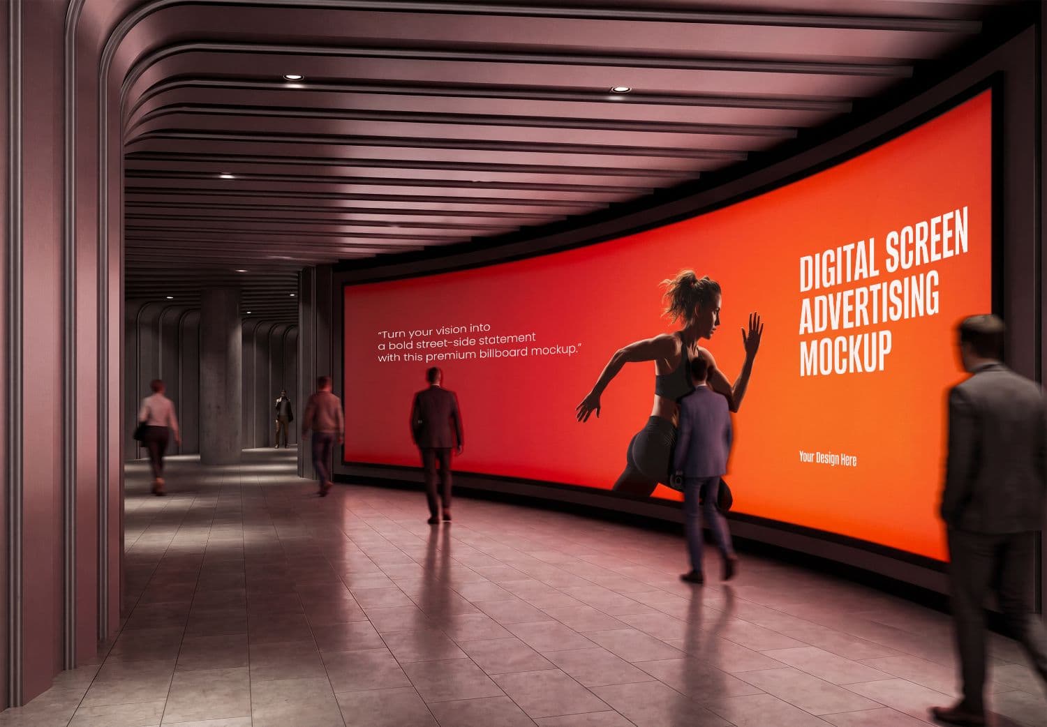 Digital Screen Advertising Mockup