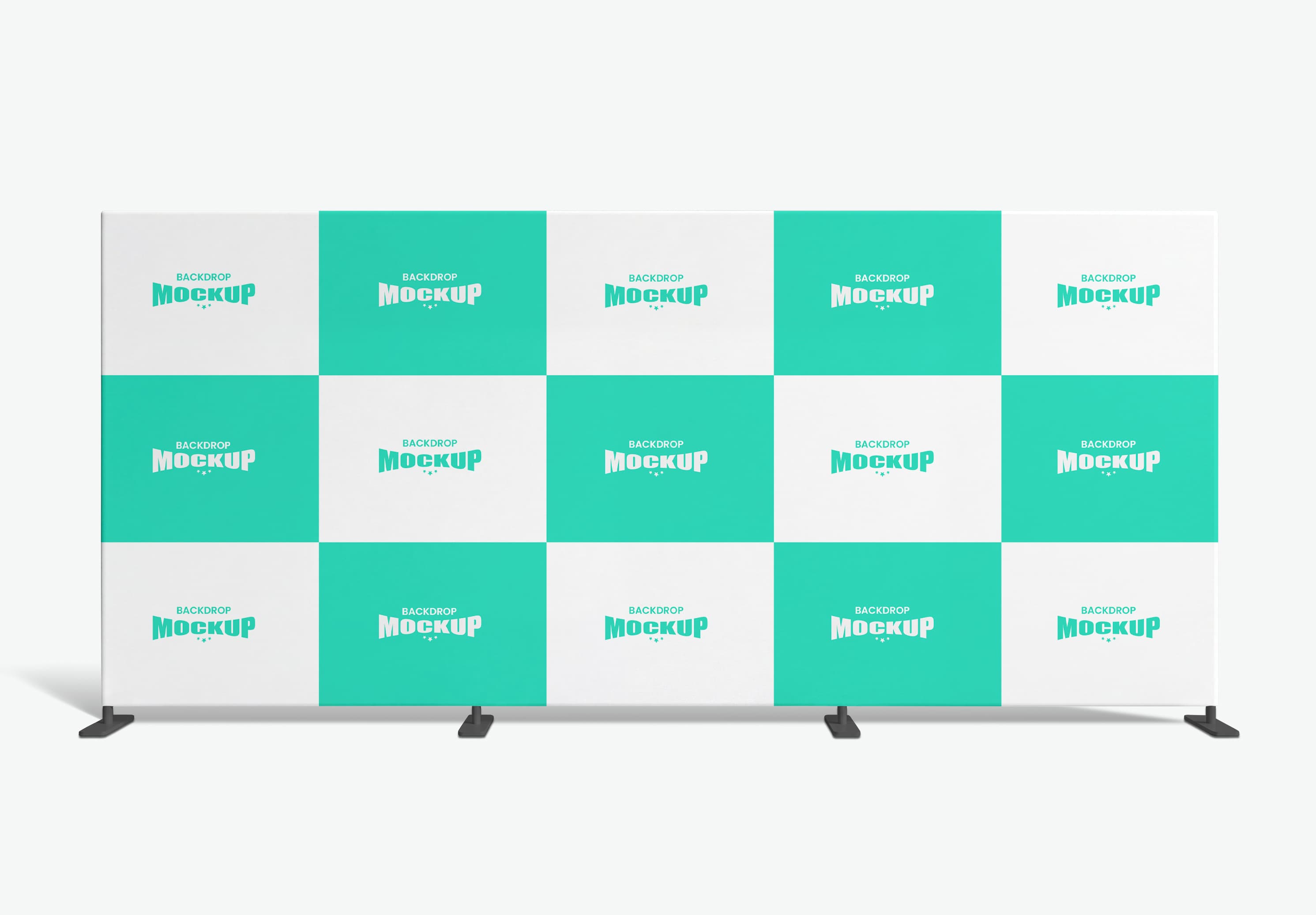 Realistic Event Backdrop Mockup with Editable Branding