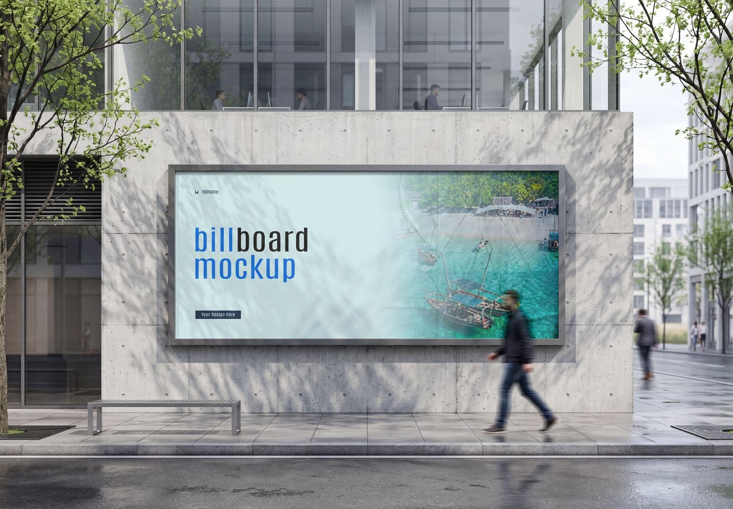 Modern Outdoor Billboard Mockup