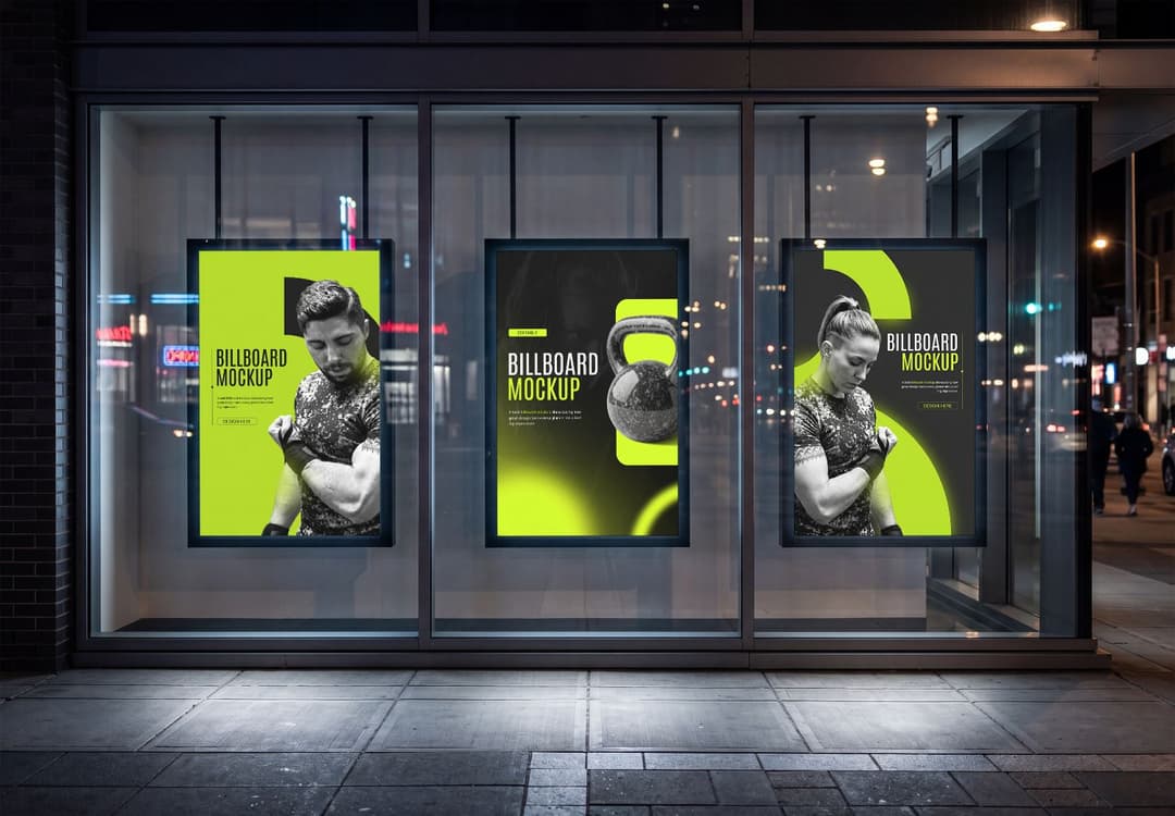 Storefront Billboard Poster Mockup