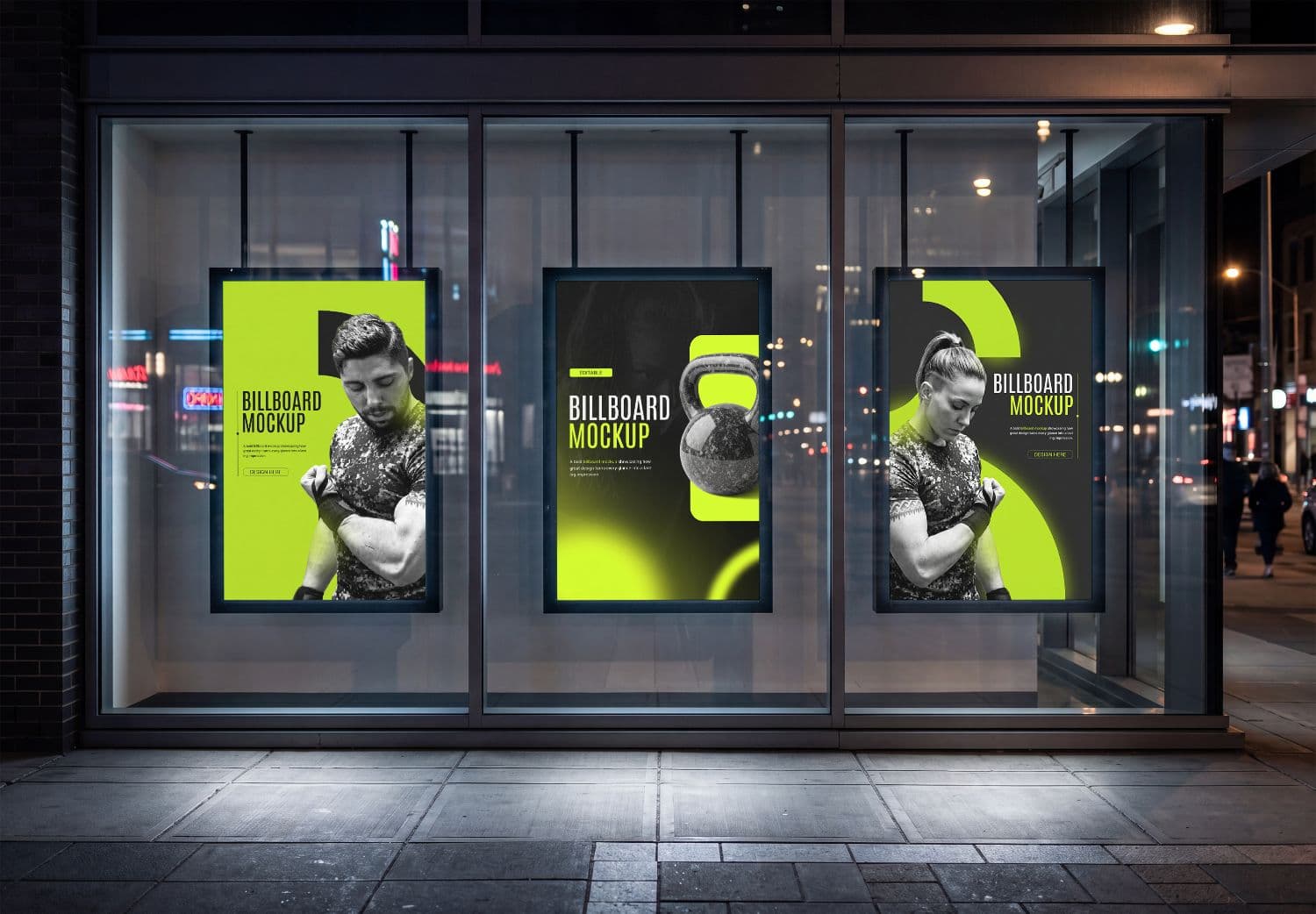 Storefront Billboard Poster Mockup