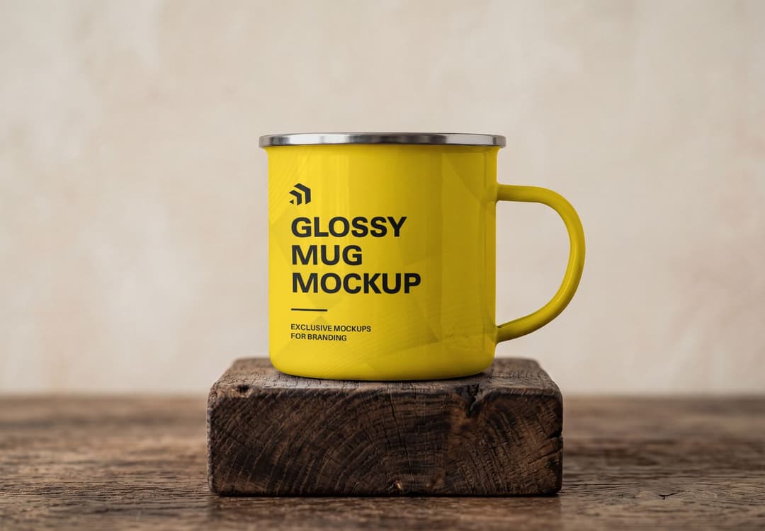 Glossy Coffee Mug Branding Mockup