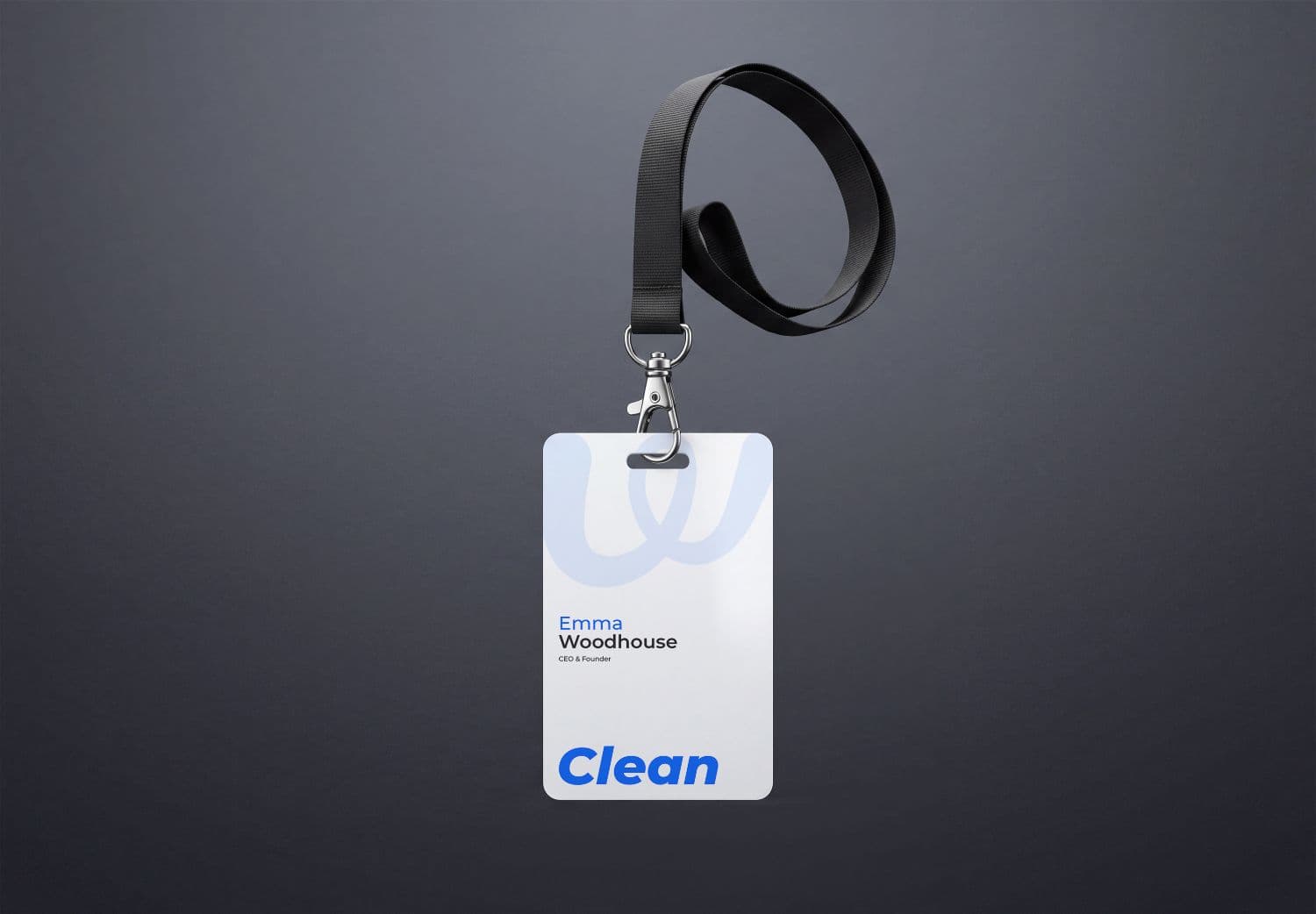 Premium ID Card Lanyard Mockup