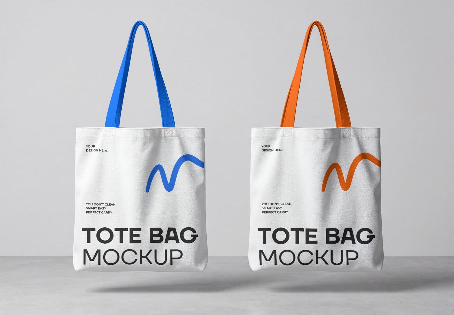 Double Tote Bag Branding Mockup