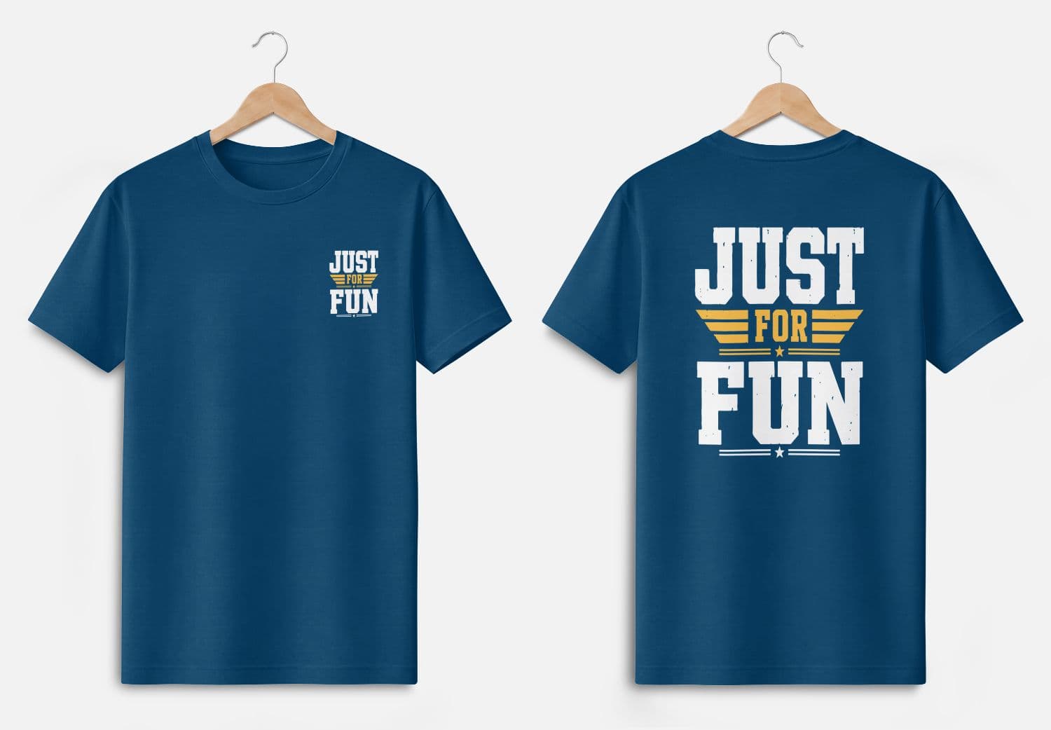 Realistic Front & Back Men's T-Shirt Mockup
