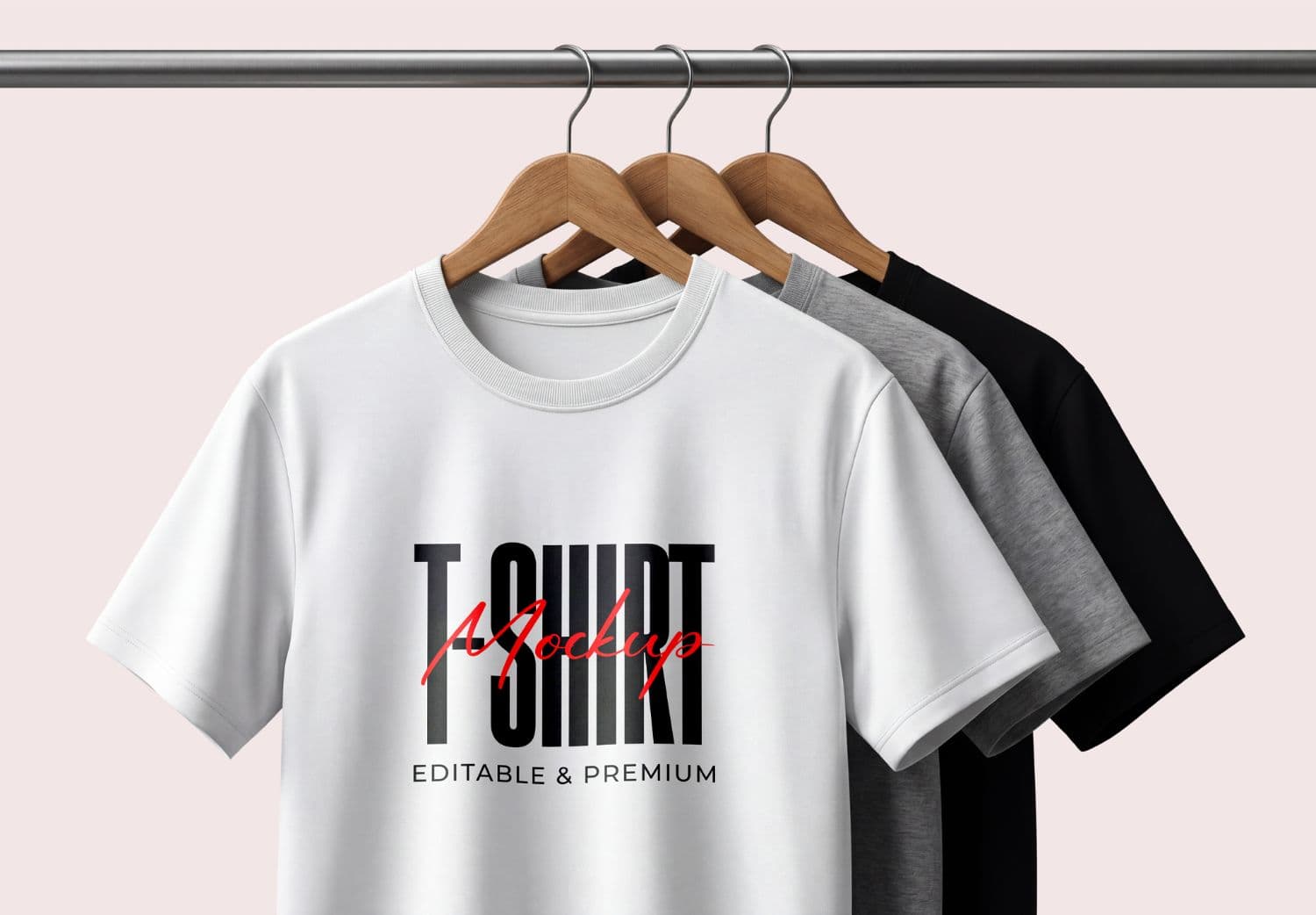 Realistic T-Shirt Hanging Mockup