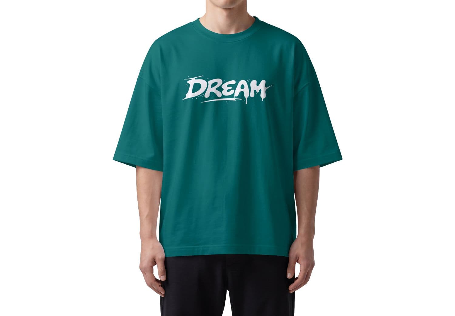 Oversized Men's T-Shirt Mockup PSD