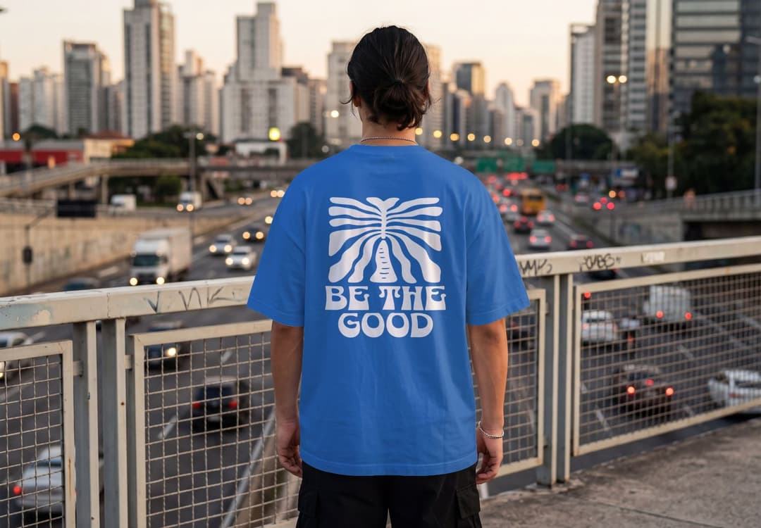 Oversized Back View T-Shirt Mockup