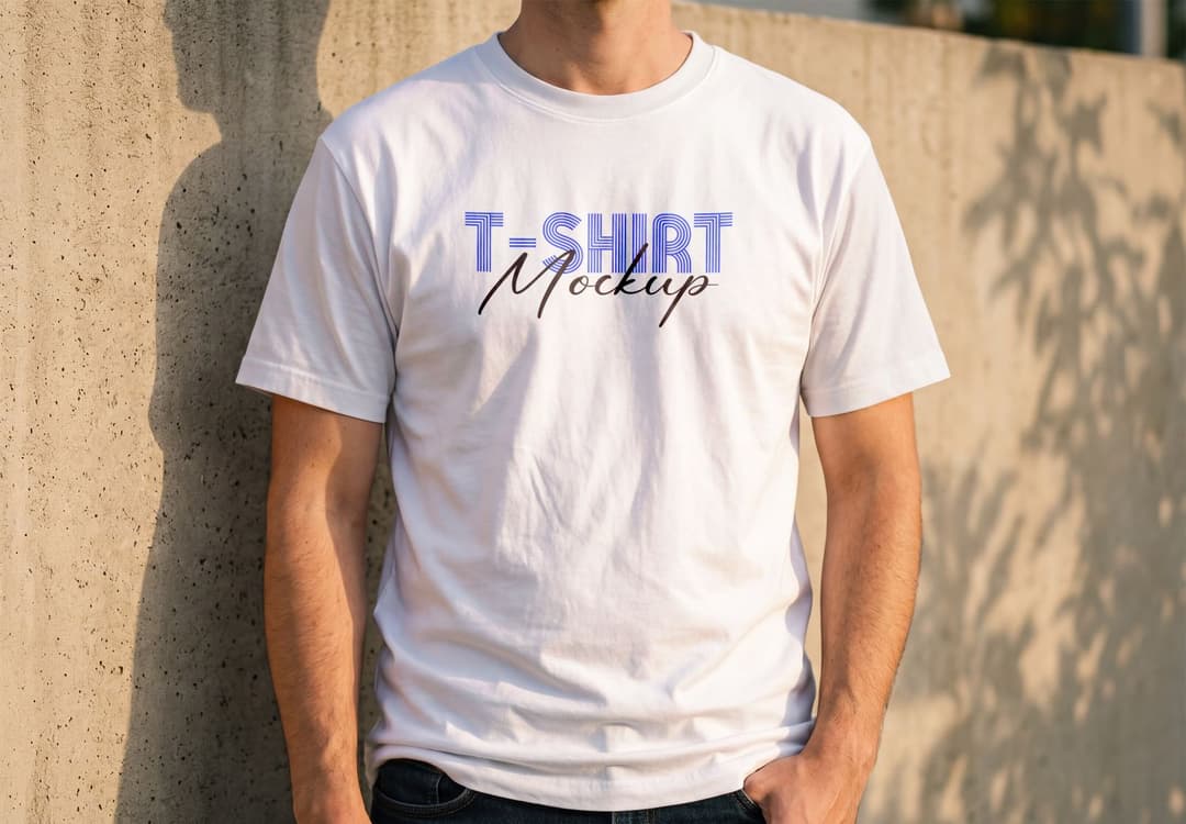 White T-Shirt Branding Mockup