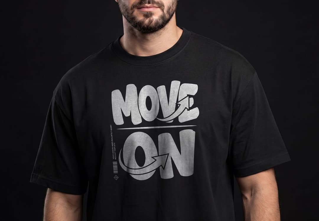 Oversized Black T-Shirt Mockup