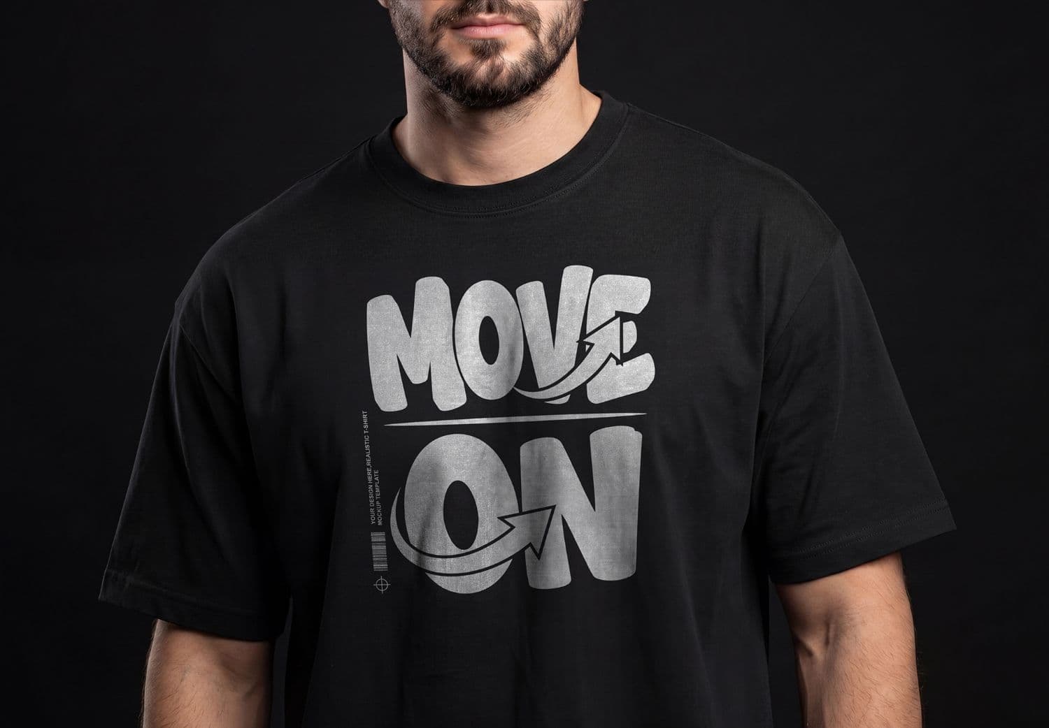 Oversized Black T-Shirt Mockup