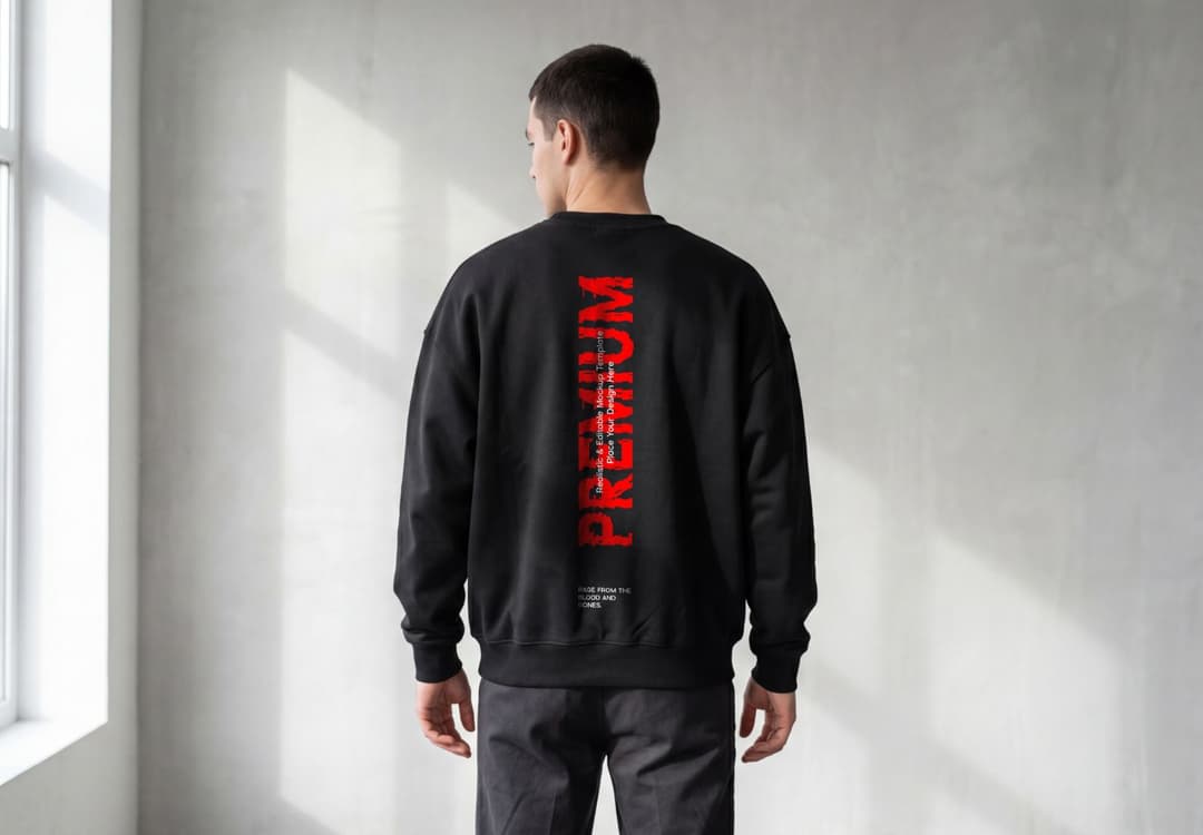 Back Print Sweatshirt Mockup