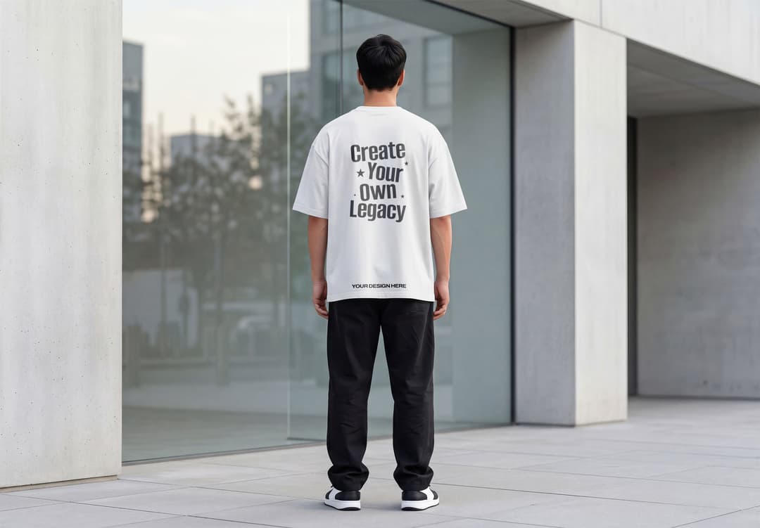 Men's T-Shirt Front & Back Mockup