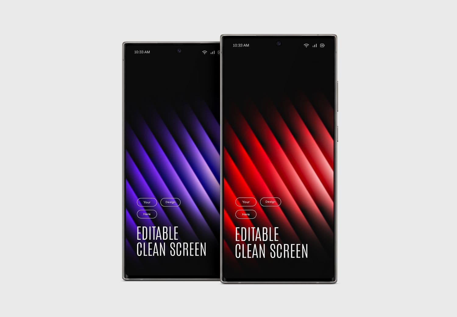 Realistic Dual Smartphone Mockup