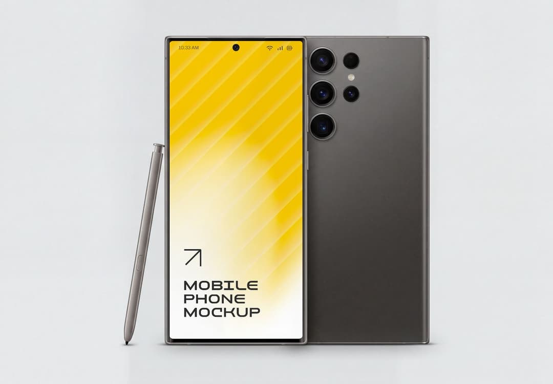 Samsung Galaxy S24 Ultra Front & Back Mockup