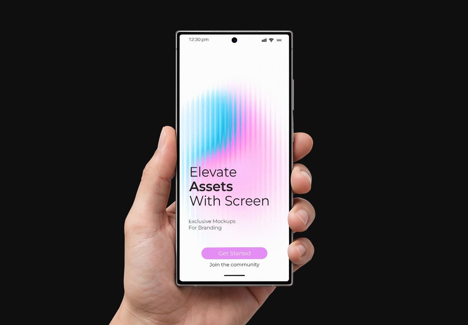 Hand Holding Mobile Screen Mockup