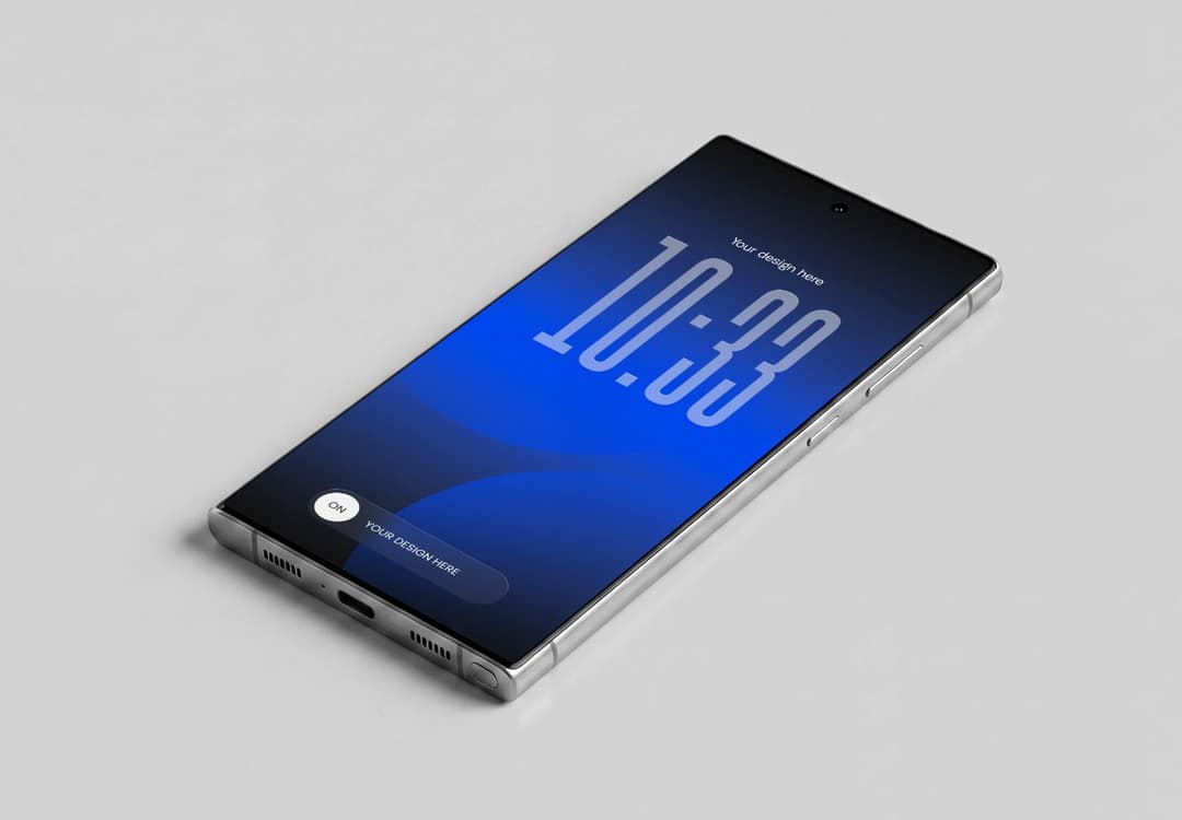 Realistic Smartphone Screen Mockup
