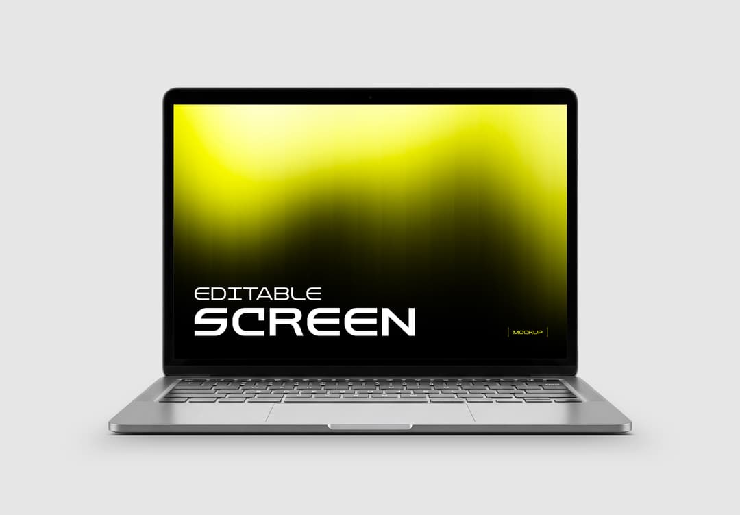 Realistic MacBook Laptop Screen Mockup | MockupHive