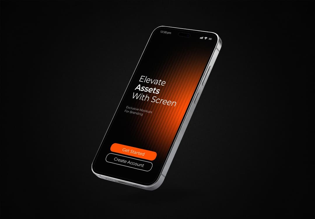 Mobile Screen Mockup – Floating Smartphone Presentation