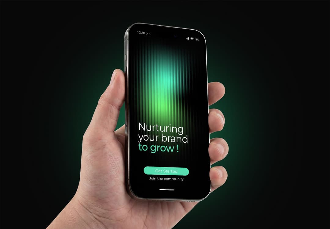 Hand Holding Mobile Screen Mockup for App and UI Design