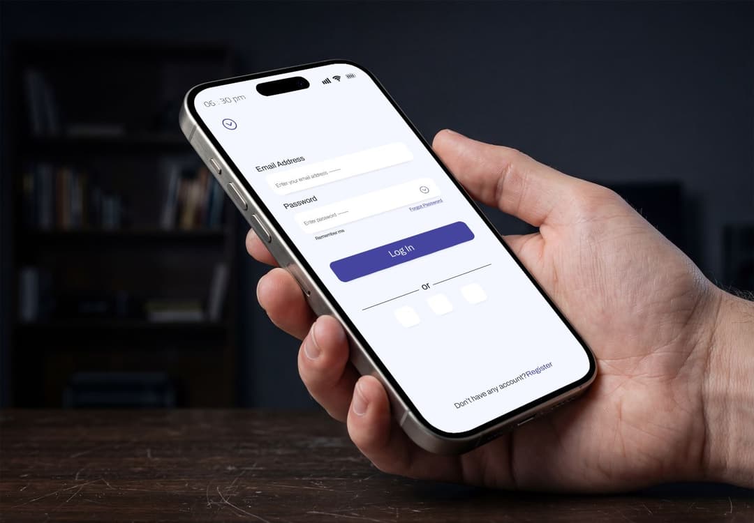 Handheld Smartphone Screen Mockups