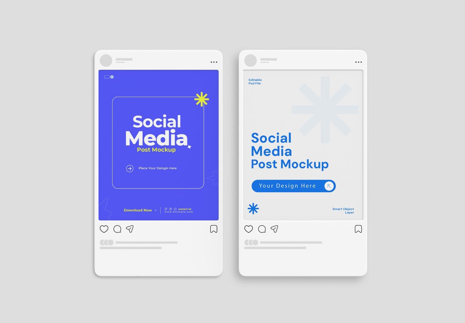 Realistics Social Media Posts Mockups