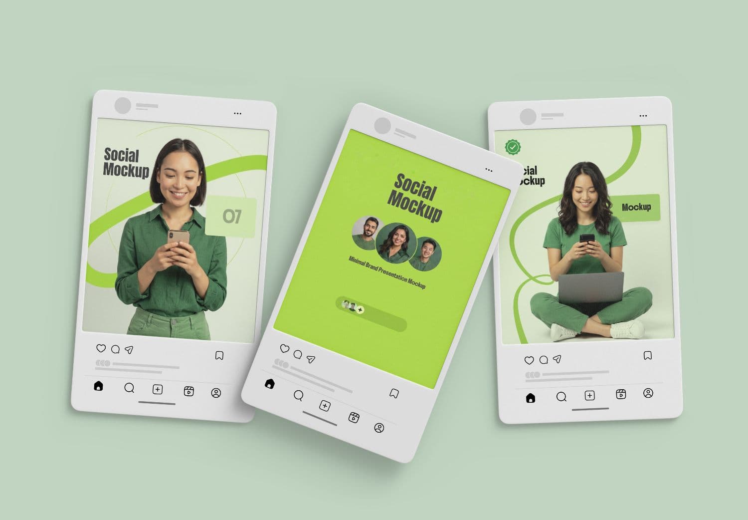 Social Media Presentation Mockup Set