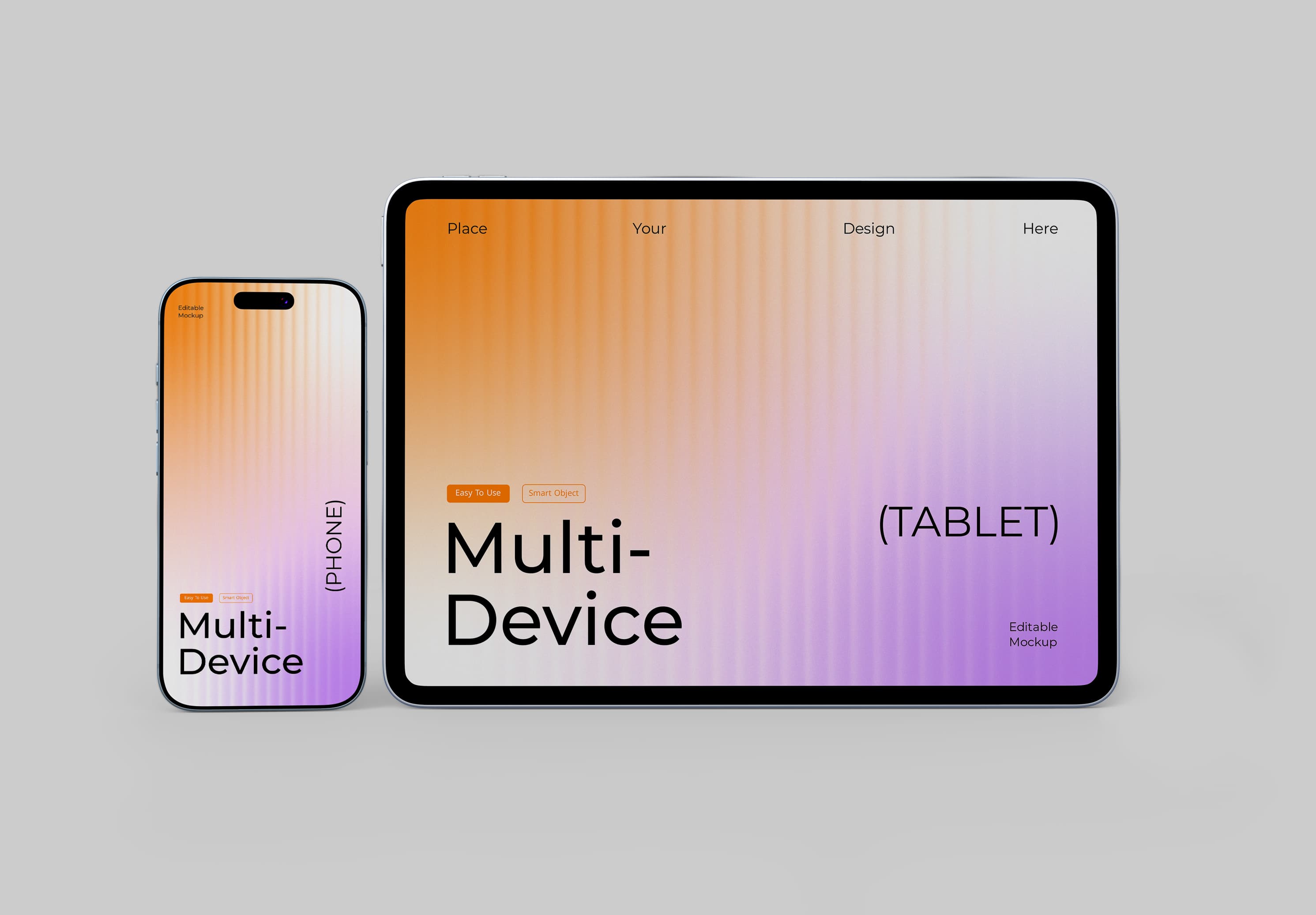 Multi-Device Smartphone & Tablet Mockup