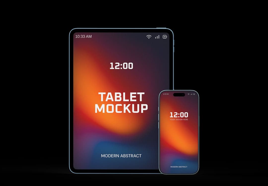 Tablet and Mobile Screen Mockup