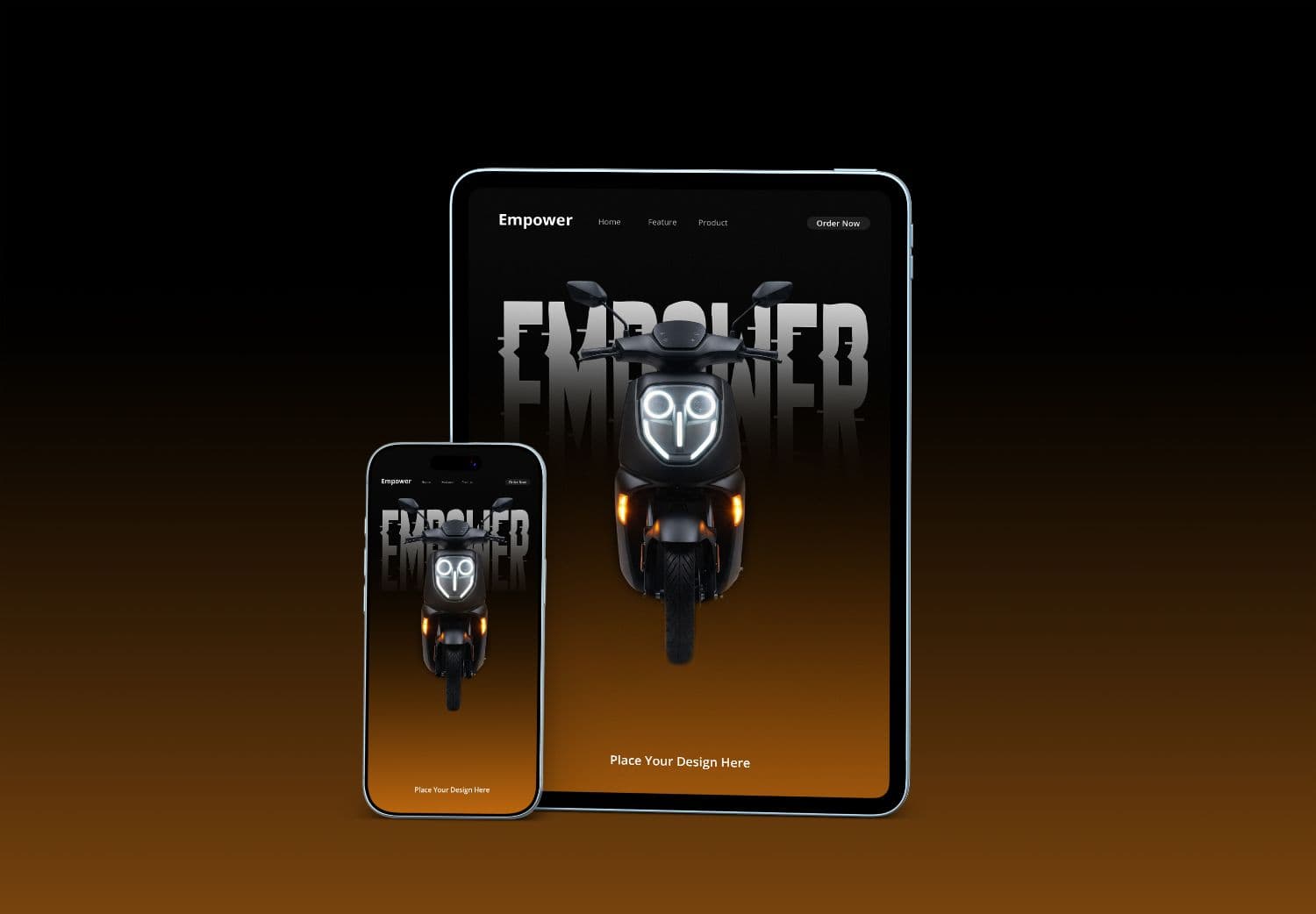 Responsive Smartphone and Tablet Display Mockup