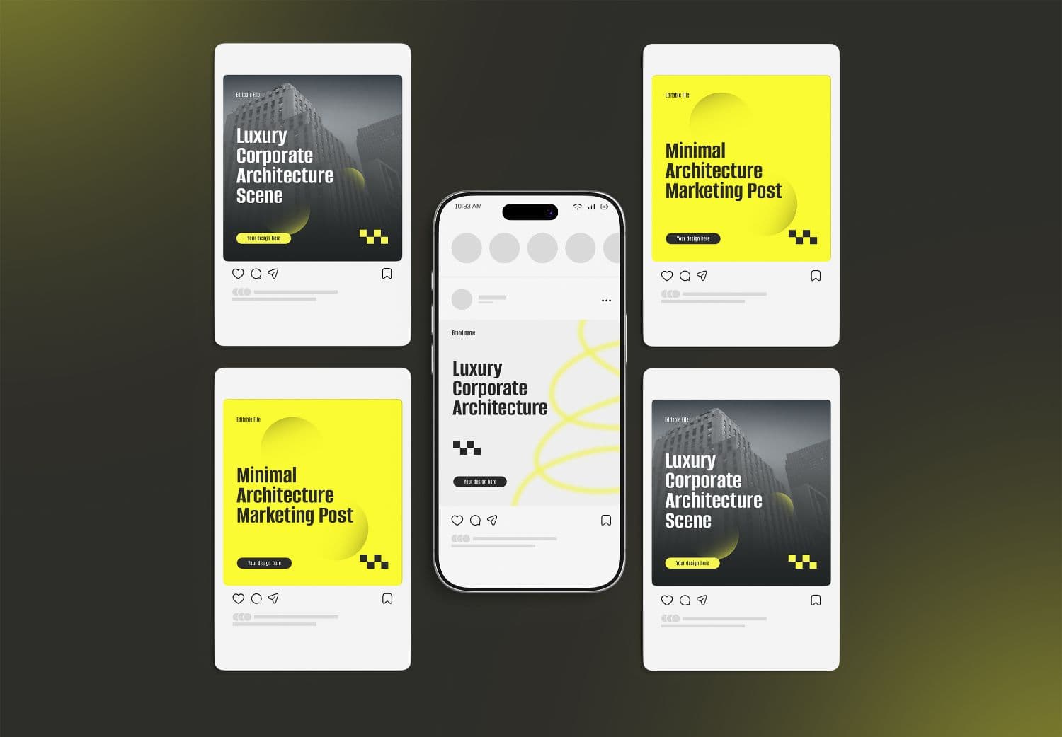 Creative Instagram Feed Branding Mockup
