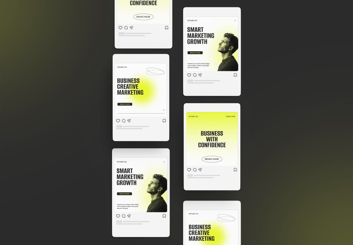 Business Social Feed Mockup