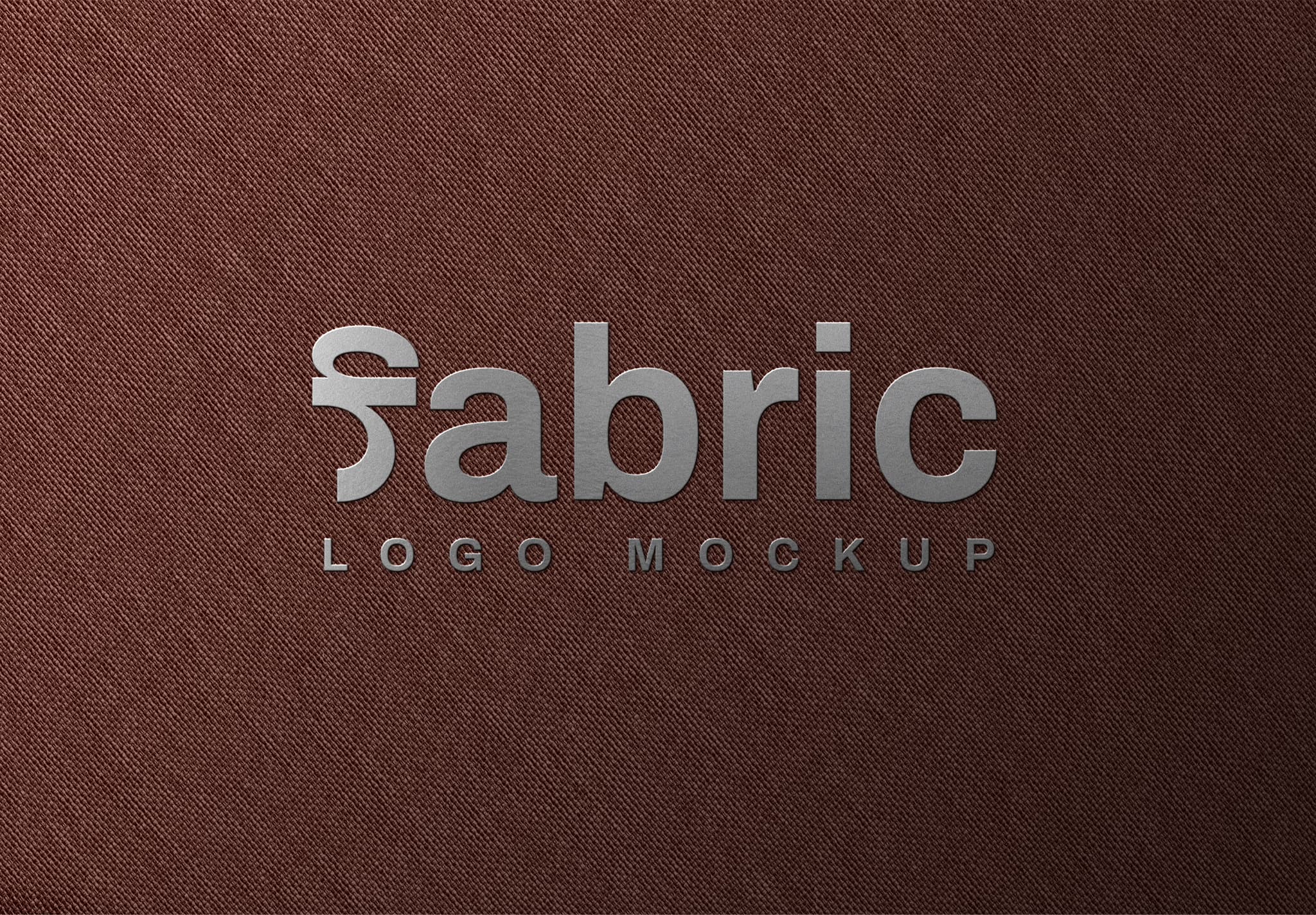 Metallic Fabric Logo Presentation Mockup
