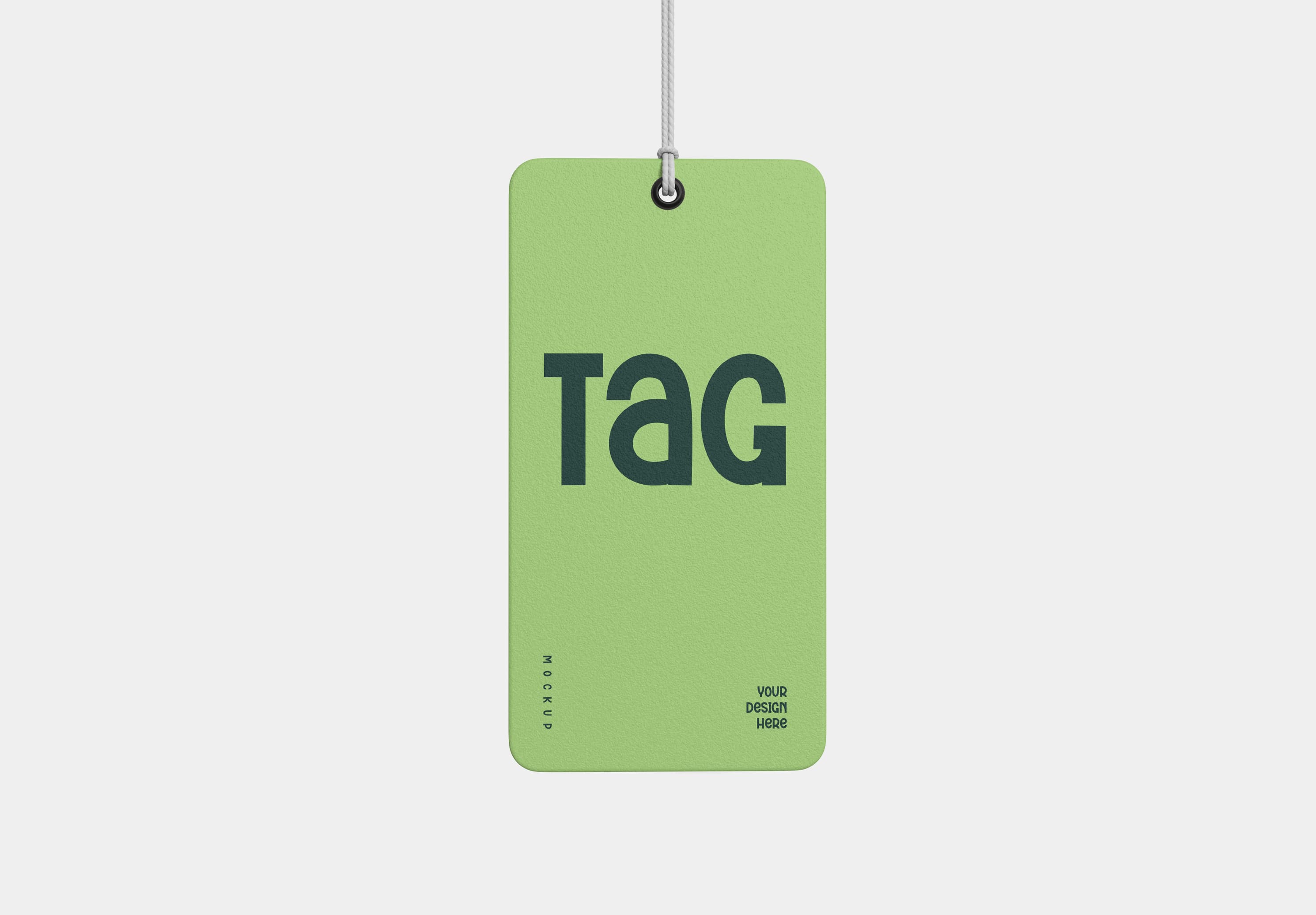 Minimalist Hanging Tag Mockup – Mint Green Edition