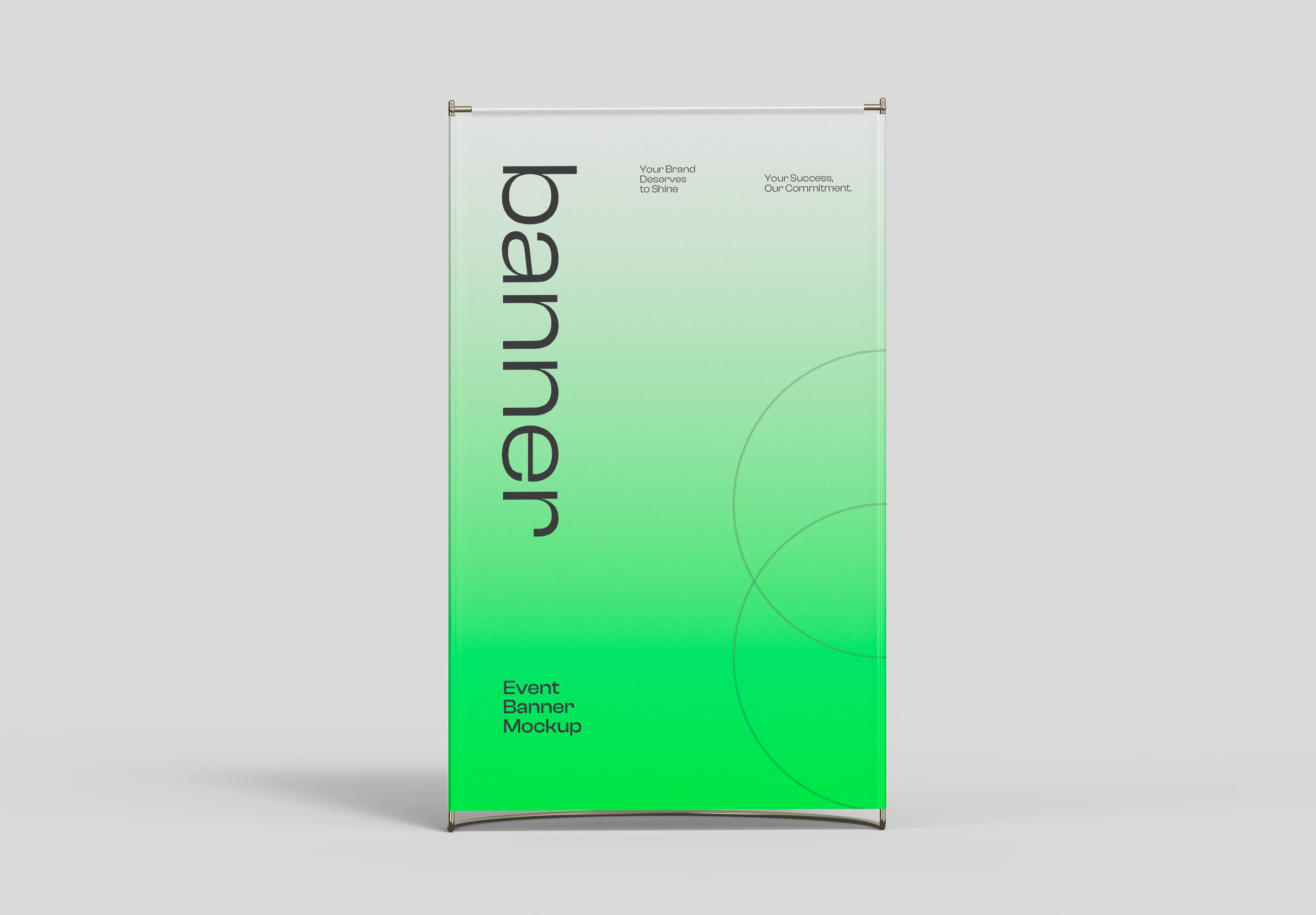 Modern Event Banner Mockup with Gradient Green Design