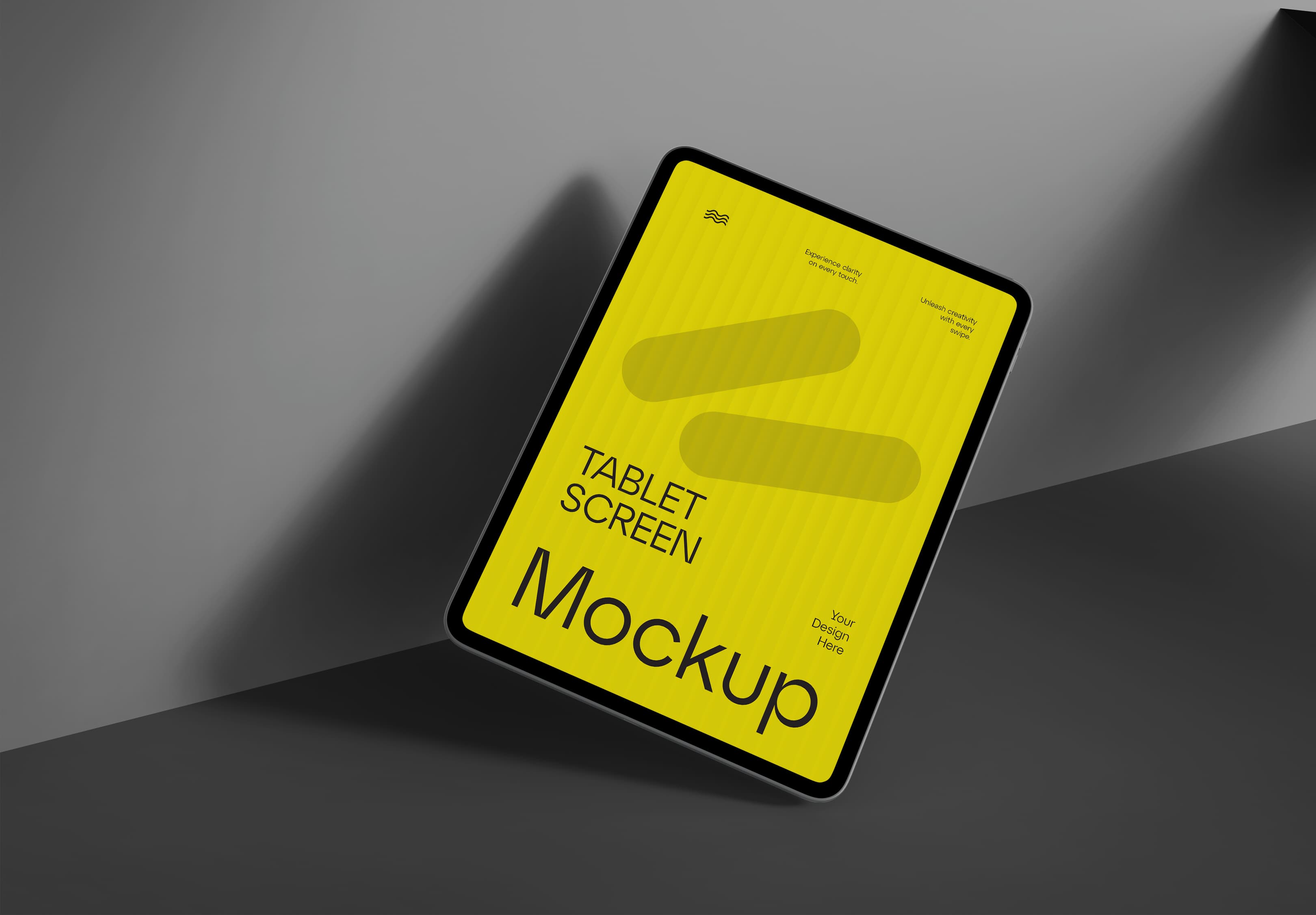 Modern Tablet Device Mockup with Sleek Border Design