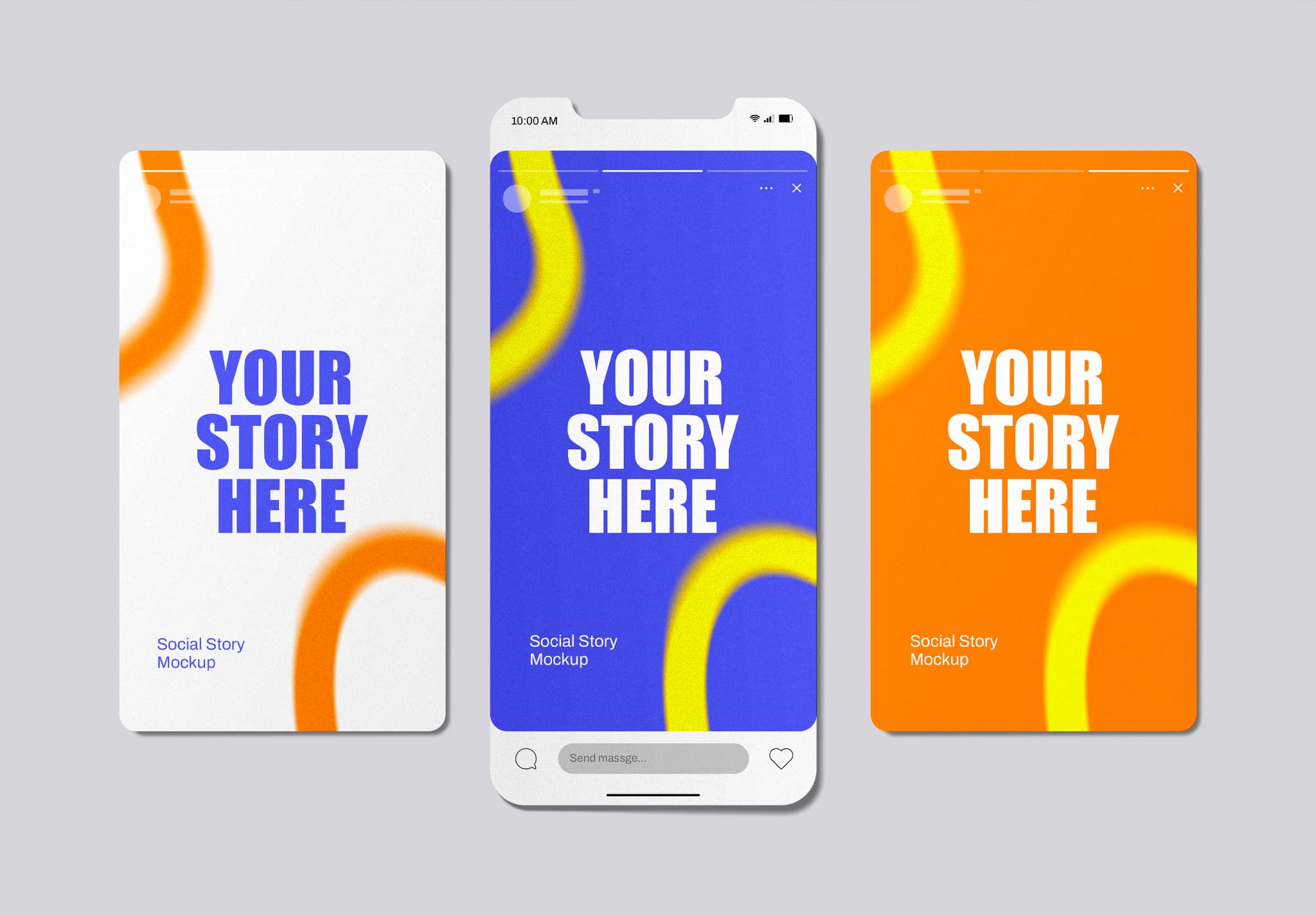 Social Story Mockup Templates with Phone Preview for Instagram Stories