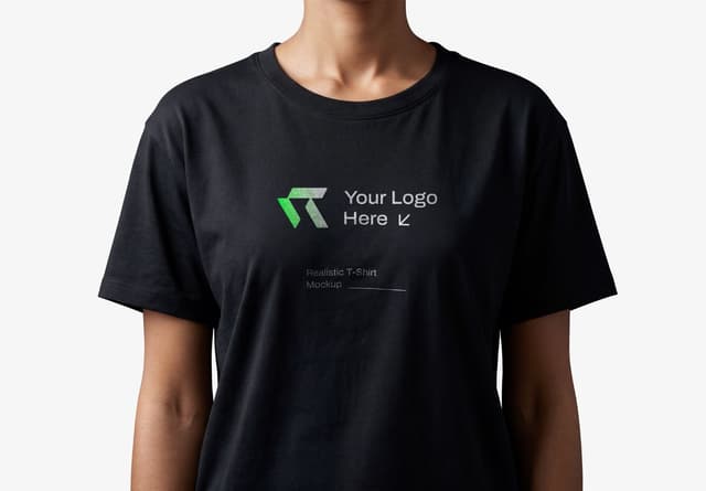 Realistic Black Keychain Mockup with Metal Ring