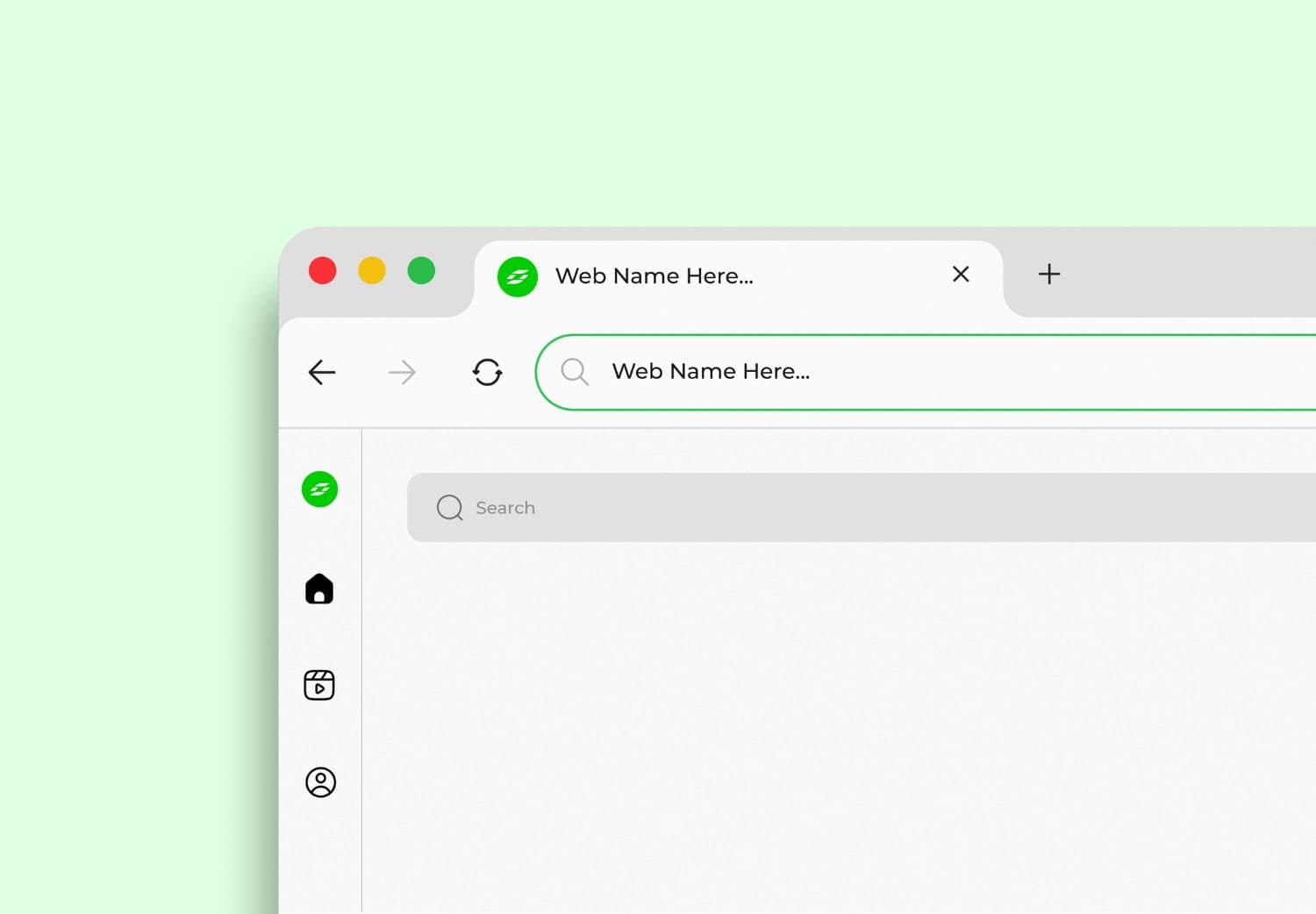 Web Browser Interface Mockup