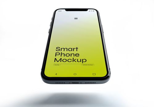 iPhone 15 Pro Mockup with Android Nav – Editable PSD Template