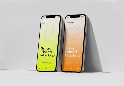 Dual iPhone 13 Pro Max Mockup – Premium Side-by-Side UI Presentation