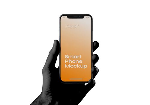Hand-Held iPhone 15 Pro Mockup – Realistic Branding & UI Presentation
